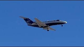 Cessna 525B Citation CJ3 Approach  Plane Spotter Aviation Light Business Jet Private Aircraft [upl. by Nnaillij798]