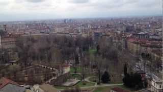 Turin Italy  Roundview from the top of Mole Antonelliana [upl. by Erdnaid]