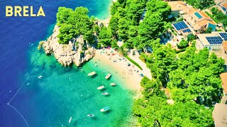 Brela Croatia 4K  Makarska Riviera Walking Tour [upl. by Anitreb]