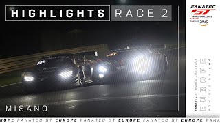 Extended Highlights  Misano Race 2  Fanatec GT World Challenge Europe 2024 [upl. by Schafer]