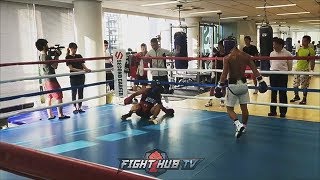 WATCH NOAYA quotTHE MONSTERquot INOUE KNOCKDOWN A SPARRING PARTNER SHOWS HIS CRAZY POWER ON THE MITTS [upl. by Annaierb]