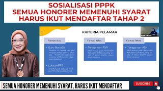 🔴 PPPK TAHAP 2 SEMUA HONORER MEMENUHI SYARAT HARUS IKUT MENDAFTAR [upl. by Teiv484]