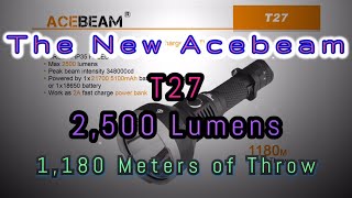 New Acebeam T27 Flashlight Unboxing amp Review with BeamShots [upl. by Uoliram]