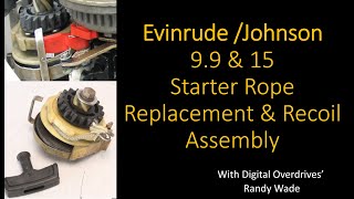 Evinrude 99 Recoil Starter  Pull Rope Replacement [upl. by Adoh465]