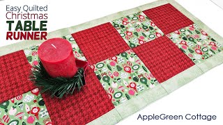 EASY Quilted Table Runner  FAST [upl. by Yxor]