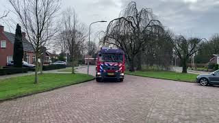 Prio 1  Brandweer Hoogezand 012133  arriveert bij gaslekkage in Sappemeer [upl. by Innoc]