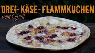 DreiKäseFlammkuchen vom Grill [upl. by Adelina295]