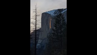 Yosemite Firefall 2024 two different angles [upl. by Aekahs236]