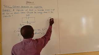 Calculation on energy stored in a capacitorSS3 [upl. by Neelik413]