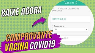 Tutorial Como baixar seu comprovante da vacina do Covid 19 pelo Vacine já [upl. by Sutsugua]