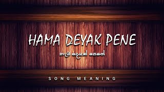 Hama Deyak Pene  හැම දෙයක් පෙනේ  Song Meaning by Chulaka Madhuwantha [upl. by Nybbor]