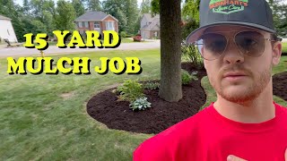 15 Yard Mulch Job Shovel Edging [upl. by Lindsay]