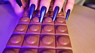 ASMR Tapping amp Scratching Chocolate No Talking [upl. by Labinnah620]