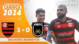 FLAMENGO 3 X 0 VOLTA REDONDA  MELHORES MOMENTOS  3ª RODADA DO CAMPEONATO CARIOCA 2024  geglobo [upl. by Tuppeny]