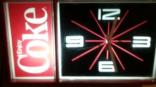 Coca Cola Clock Lighted 1985 [upl. by Dripps]