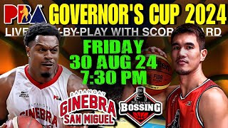 🔴LIVE BRGY GINEBRA vs BLACKWATER BOSSING PBA GOVERNORS CUP 2024 PLAYBYPLAY REACTION [upl. by Primaveras]