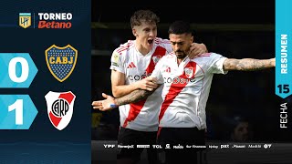 BOCA 0  1 RIVER I Resumen del partido  TorneoBetano 2024 [upl. by Etnuhs]