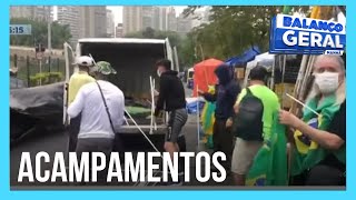 Polícia desmonta acampamentos de manifestantes em São Paulo [upl. by Esidarap742]