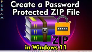 How To Zip With Password Windows 11 Tutorial [upl. by Ettenay]