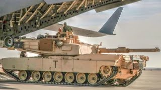 C17 Globemaster III Loading M1A1 ABRAMS Tank [upl. by Ilyah]