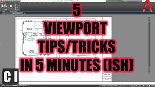 AutoCAD How to Create Viewports Quicker 5 Tips amp Tricks in 5 Minutes Almost [upl. by Ahtinak]