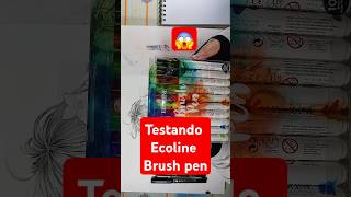 Testando a Ecoline Brush Pen [upl. by Gwenneth]