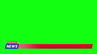 Breaking News Green Screen Ticker Bar  Free Video For CapCut ampKinemaster [upl. by Newbold]