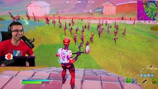 100 Lara Crofts doing Evasive Maneuvers in Fortnite [upl. by Pirri636]