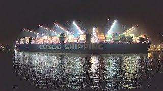 COSCO GEMINI  400 m Contship  Anlaufen Container Terminal Tollerort  Hamburg Steinwerder 2019 [upl. by Andromeda395]