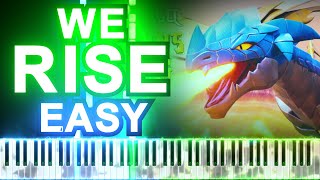 EASY LEGO NINJAGO Dragons Rising  We Rise  Synthesia Piano Tutorial [upl. by Leivad396]