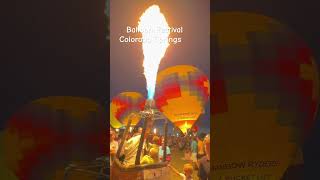 Colorado Springs Balloon Glow shorts hotairballoon hotairballoonfestival coloradosprings usa [upl. by Ardnasac]