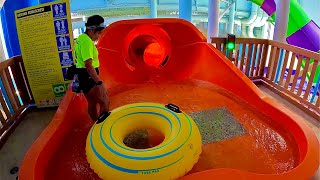 The Kenya Korkscrew Water Slide at Kalahari Indoor Waterpark Texas USA [upl. by Tayyebeb]