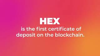 HEX  The first ever crypto certificate of deposit [upl. by Lanti]