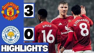 🔴 Man United vs Leicester City 30 Extended HighLights  Bruno amp Garnacho goal [upl. by Glaab765]