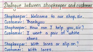 Dialogue between shopkeeper and customer in english [upl. by Jeannette280]