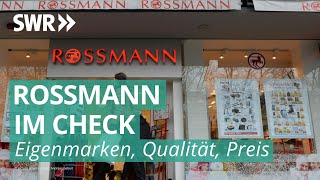 Marktcheck checkt Rossmann – Wie gut ist der Drogeriemarkt wirklich I Marktcheck SWR [upl. by Stilwell]