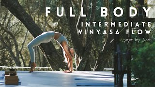 Full Body Vinyasa flow intermediate  27min  Yoga By Lina [upl. by Ludewig372]