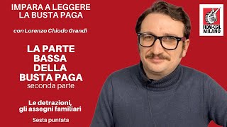 Busta paga le detrazioni e gli assegni familiari [upl. by Rolyks]