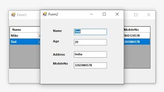 How to show selected row data in another form Step by step  VbNet [upl. by Qiratla546]