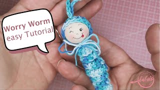 How to crochet a Worry Worm easy Tutorial [upl. by Irolam]