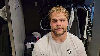 Las Vegas Raiders IOL Jordan Meredith from the Locker Room Kansas City Chiefs Week lasvegasraiders [upl. by Abe489]