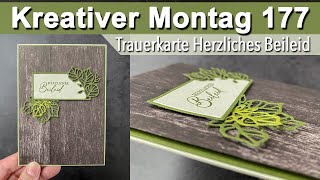 Kreativer Montag 177  Minialbum Trauerkarte Herzliches Beileid [upl. by Rowena480]