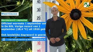 Zomerse en tropische start van september én warmterecord Warmste 1 september ooit maandag onweer [upl. by Aneetsirhc808]