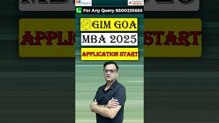 GIM GOA MBA APPLICATION OUT ADMISSION 2025  FEES  PLACEMENTS  shortsvideo mba [upl. by Hawker]