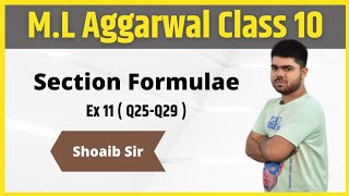 Class 10  ML Aggarwal  Section Formulae  Ex 11  Part 07 [upl. by Orodoet]