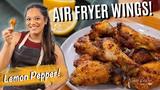 The BEST Lemon Pepper Air Fryer Wings  Ninja Foodi Recipes  Chef Zee Cooks [upl. by Ameekahs]