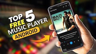 Top 5 Best FREE Music Player Apps for Android 2024  No Ads HighQuality Sound [upl. by Akeinahs584]