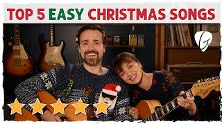 Top 5 BEST Christmas Guitar Songs 🎄 4 Chords or Less [upl. by Wardlaw]