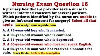 483  Nursing Questions for NCLEX ATI Exit Exam amp Hesi Exit Exam  NCLEX RN  NCLEX PN  LPN  LVN [upl. by Zealand909]