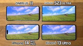 BEST Smartphone Display Comparison  Samsung S23 Ultra vs iPhone 14 Pro Max  Xiaomi 13 Ultra  OP11 [upl. by Aletta]